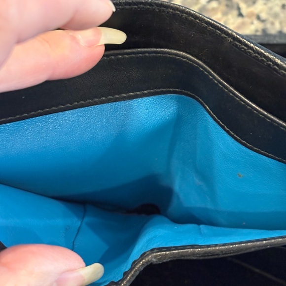 BVLGARI Black Leather Wallet with Silver Logo - Picture 6 of 11